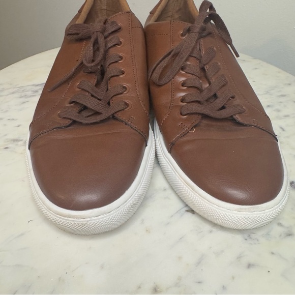 Banana Republic Mens Shoes Size 9 Brown Vegan Leather sneakers - Picture 4 of 7